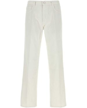 Prada Chalk Cotton Pant - White