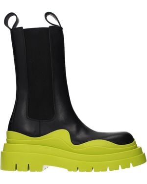 Bottega Veneta Boots/Lime Leather - Black
