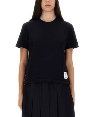 Thom Browne Short-Sleeved T-Shirt - Black