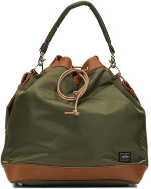 Porter-Yoshida and Co "String" Medium Handbag - Green