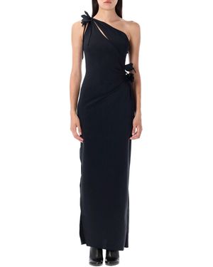 Coperni Asymmetrische Bloemenjurk - Blauw