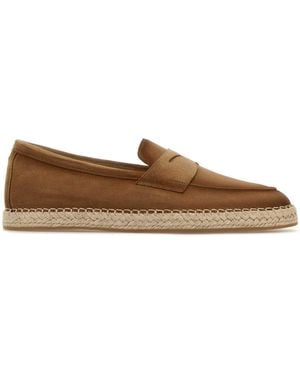 Santoni Suede Carlo Espadrilles - Brown