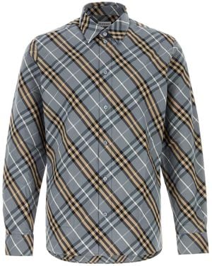 Burberry Regular Check Shirt - Grey