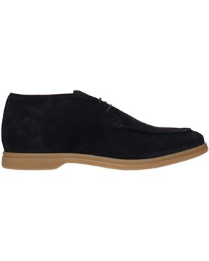 Eleventy Derby Suede/Dark - Blue