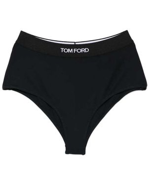 Tom Ford Slip Mit Logo-Bund - Schwarz