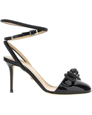 Mach & Mach 'Double Bow' Court Shoes - Black
