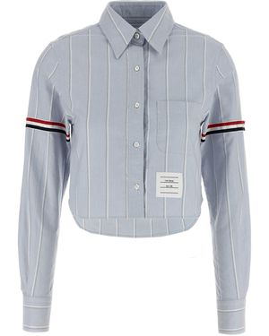 Thom Browne Cropped Shirt Camicie Blu-Donna