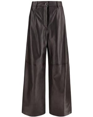 P.A.R.O.S.H. Leather Trousers - Brown