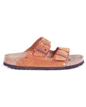 Birkenstock Arizona Rivet Mink, Suede Leather, S - Pink