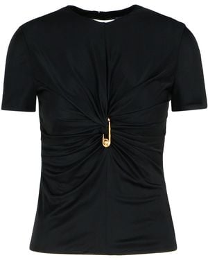 Versace Maglietta Nera Viscosa - Nero