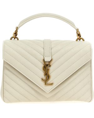 Saint Laurent 'College' Crossbody Bag - Natural
