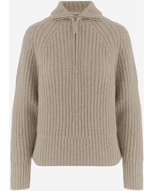 Allude Jumper Cashmere And Silk - Grey
