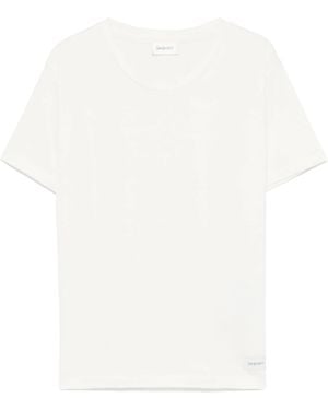 Saint Laurent T-Shirt With Logo Patch - White