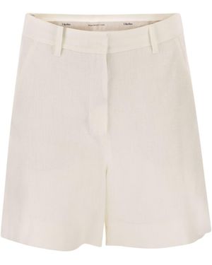 Max Mara Smmparty Linnen Stroshort - Naturel