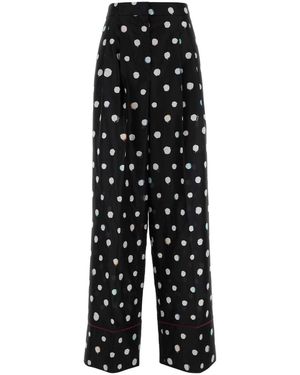 Fendi Relaxed Flat Front Pant - Black