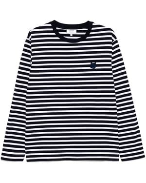 Maison Kitsuné T-Shirt Mit Bold Fox Head-Patch - Schwarz
