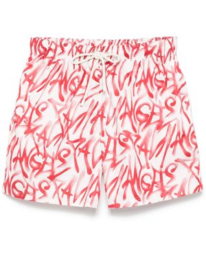 Palm Angels Shorts Elasticizzati - Rosso