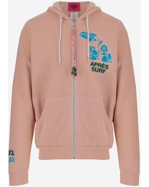 APRÈS SURF Baumwollblend Sweatshirt mit Logo - Pink