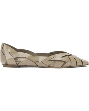 Roberto Del Carlo Calf Leather Leather Ballerinas - Brown