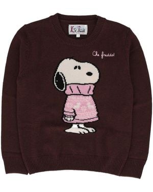 MC2 Saint Barth Princess Snoopy Freddo Jumper 18 Emb - Brown