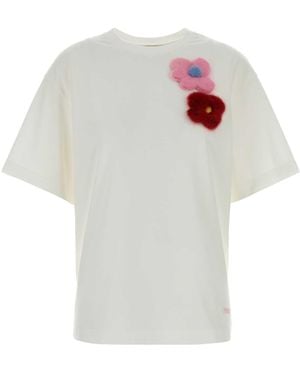 Fendi Crew Neck Patchwork T-Shirt - White