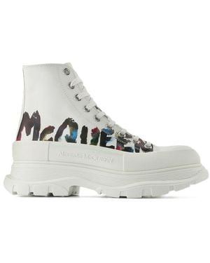 McQueen Sneakers Slick Slick White Canvas - Gris