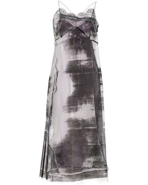 Maison Margiela 'freeze Frame' Midi -jurk - Grijs