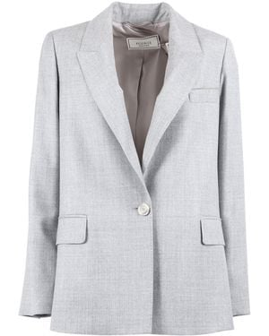 Peserico Tailored Jacket With Notched Lapels - Grey