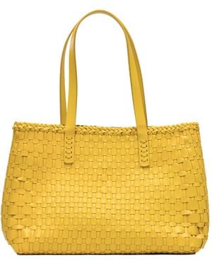 Dragon Diffusion Salvage Irregular Woven Tote 35X25X12 Cm - Yellow