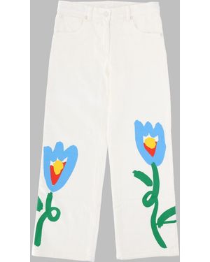 Stella McCartney Soft Fabric Trousers For Girls - White