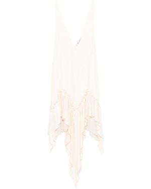 The Attico Das Attico Georgette Mini -Kleid - Weiß
