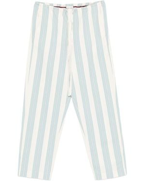 forte_forte Striped Drawstring Trousers - White