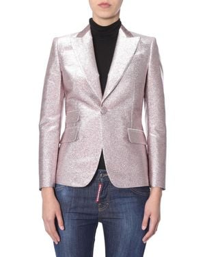 DSquared² Tailored Metallic Smoking Jacket - Blue