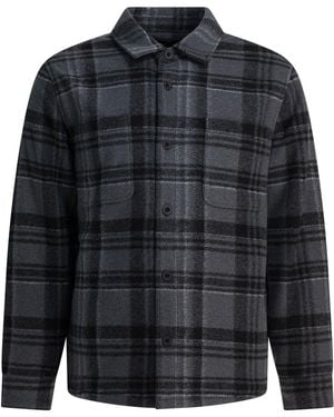Vince Check Overshirt Jacket - Black