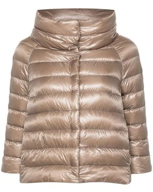 Herno Sofia Short Down Jacket - Brown