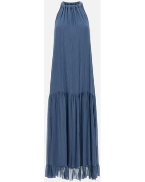 Kaos Air Force Blue Silk Viscose -jurk - Blauw