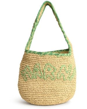 Marni Small 'Nassa' Bag in Green Natural Raffia - Gelb