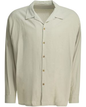A.PRESSE Casual Silk Shirt - Gray