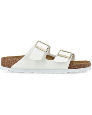 Birkenstock Arizona Birko-flor Patent Sandals White