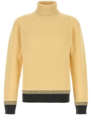 ZEGNA Turtle Neck Jumpers - Yellow