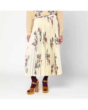 Etro Gonna Plissettata A Fantasia - Natural