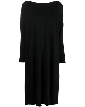Daniela Gregis Robe En Maille À Coupe Évasée - Noir