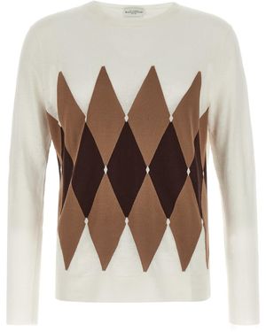Ballantyne Argyle Maglioni Bianco-Uomo