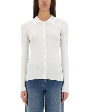 MICHAEL Michael Kors Ribbed Cardigan - White