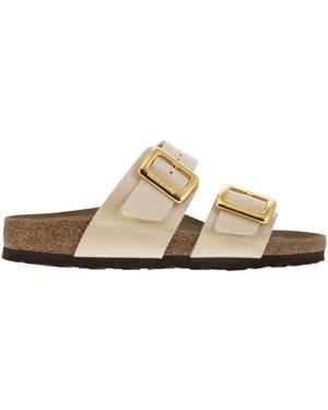 Birkenstock Sydney Cb Sandaal Met Twee Riemen En Gespen - Naturel