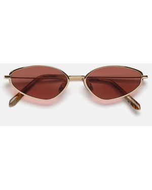 Retrosuperfuture Sonnenbrille Zyra Violet 9 Ii Gold/Violett Unisex - Braun