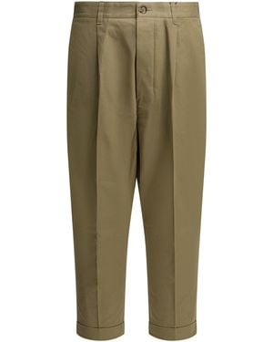 Ami Paris Trousers Beige - Green