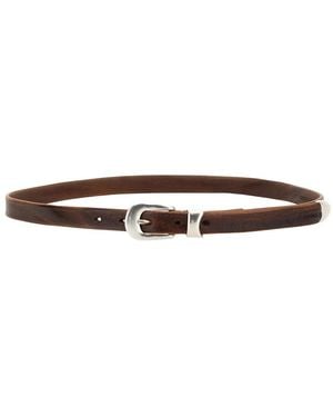 Our Legacy Textured Buckle Belt - Brown