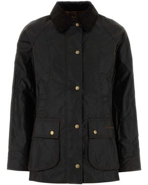 Barbour Dark Brown Cotton Beadnell Jacket - Black