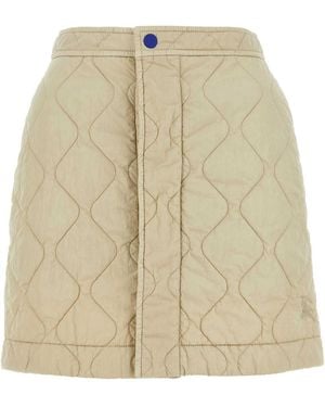 Burberry Sand Nylon Mini Skirt - Natural